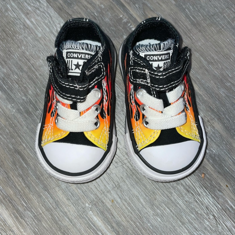 Baby converse with flames